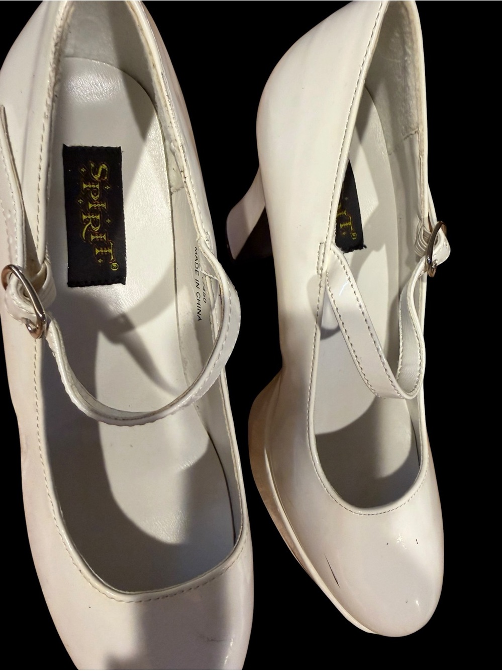 SPIRIT white platform Maryjane chunky heels women’s 9 Halloween costume shoes - Picture 4 of 6